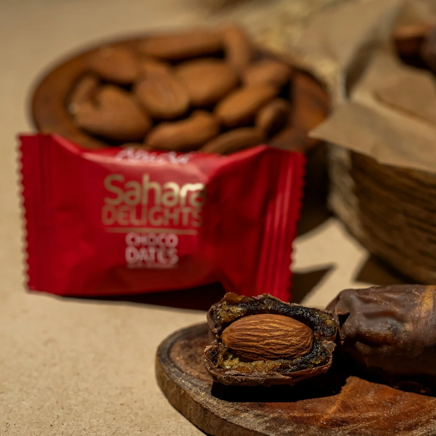 Sahara Dates Chocolate With Almonds - 300 gm