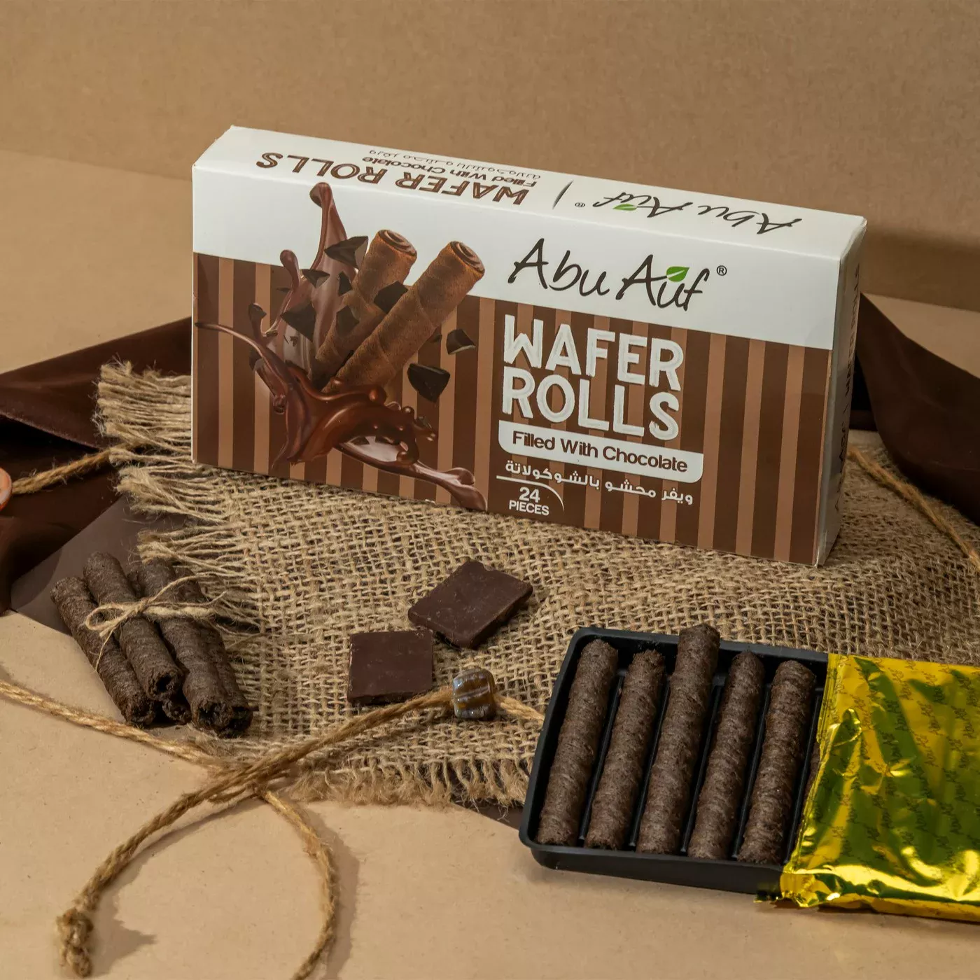 Waffer Rolls Chocolate - 24 Pieces
