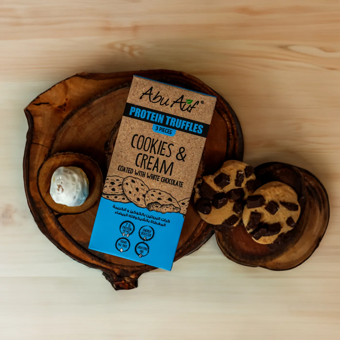 Protein Balls with Cookies & white Chocolate- 3 Pieces