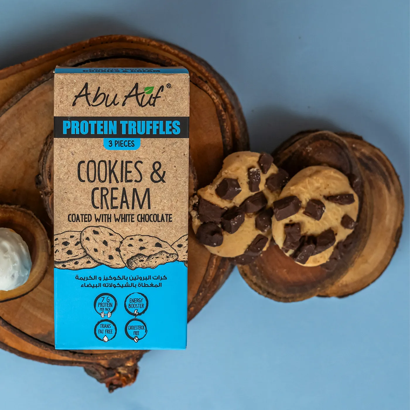 Protein Balls with Cookies & white Chocolate- 3 Pieces