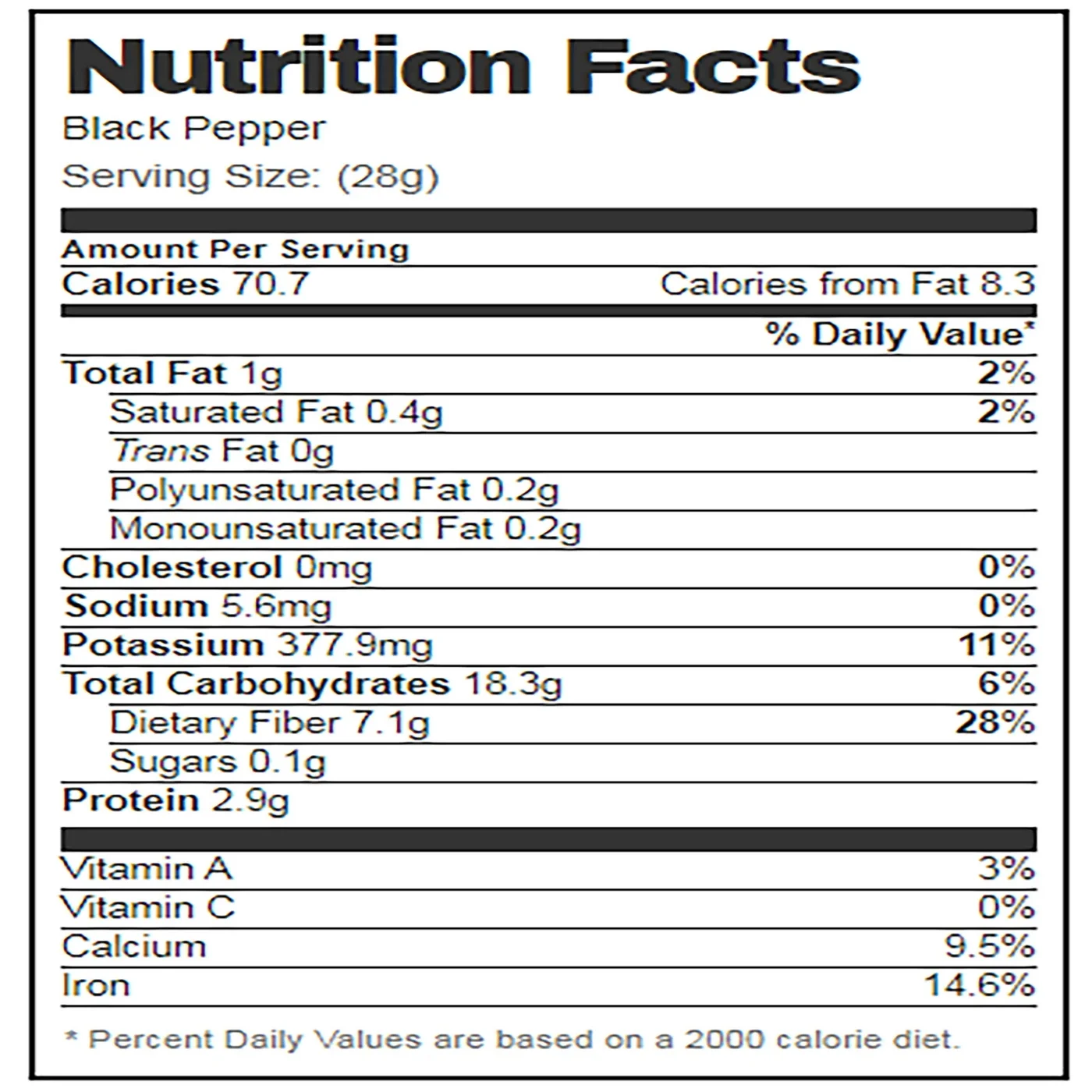 فلفل أسود مطحون - 90 جم